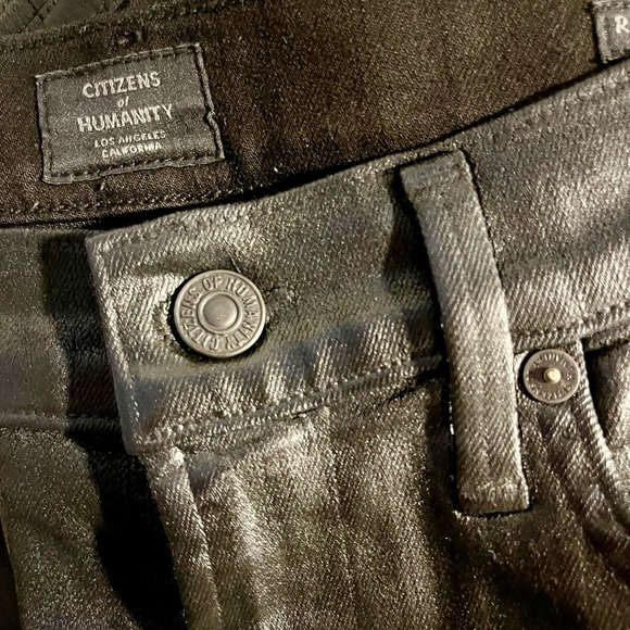 Citizens of Humanity ROCKET HIGH RISE SKINNY IN METERORITE LEATHERETTE - Picture 6 of 12